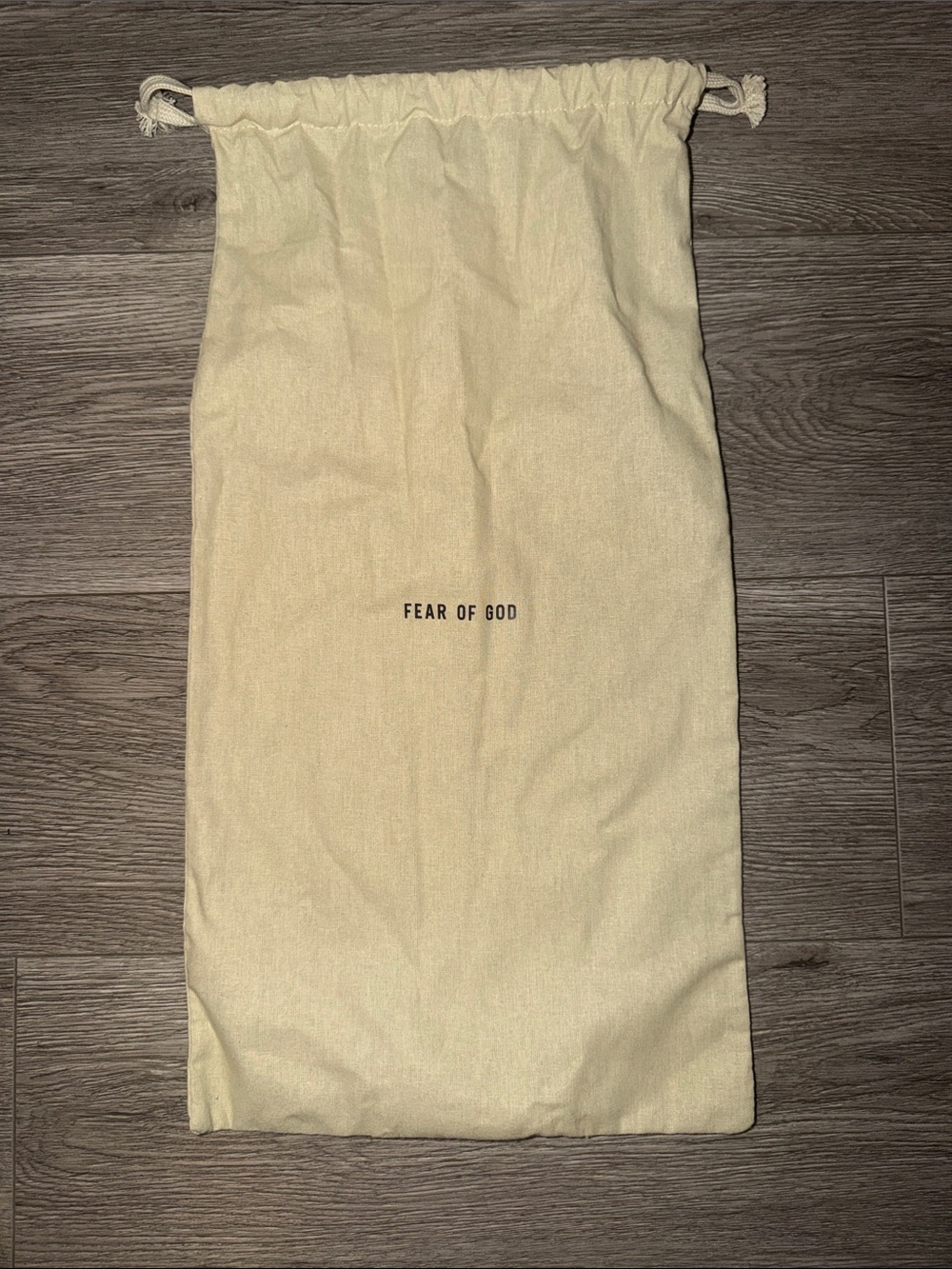 Fear of God Cream Drawstring Dust Bag
